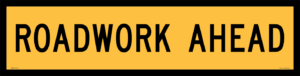 Multi Message sign Roadwork Ahead 1200 x 300 MM937