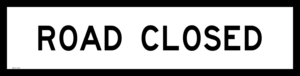 Road Closed sign 1200×300 MM970