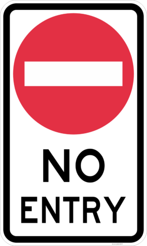 R2-4nA No Entry Sign – NSW Only