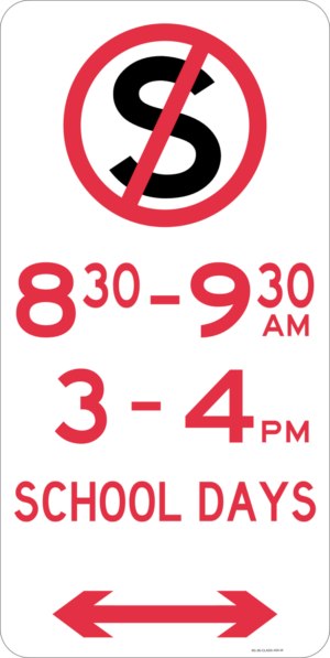 R5-36 No Stopping – Time Restriction