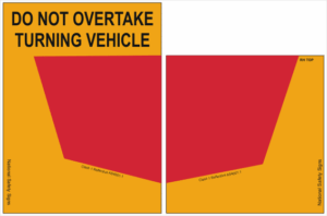 Truck Do not overtake sign Class 400 Reflective T2713b