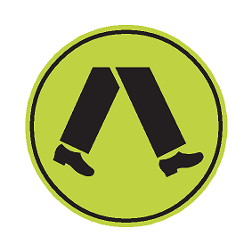 R3-1 Pedestrian Crossing Sign Yellow Lime Reflective
