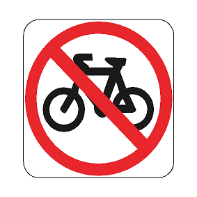 R6-10-3 Bicycles Prohibited