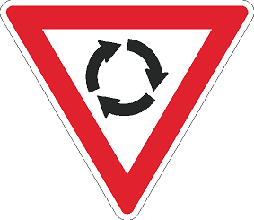 R1-3 Roundabout Triangle sign 750mm High